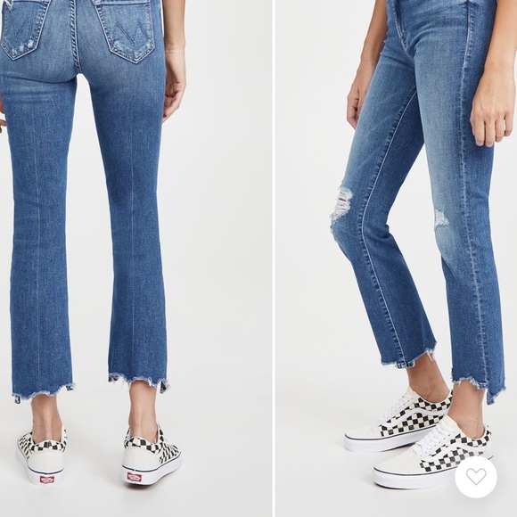 MOTHER denim crop step chew Dancing on coals size 28 - Picture 2 of 10